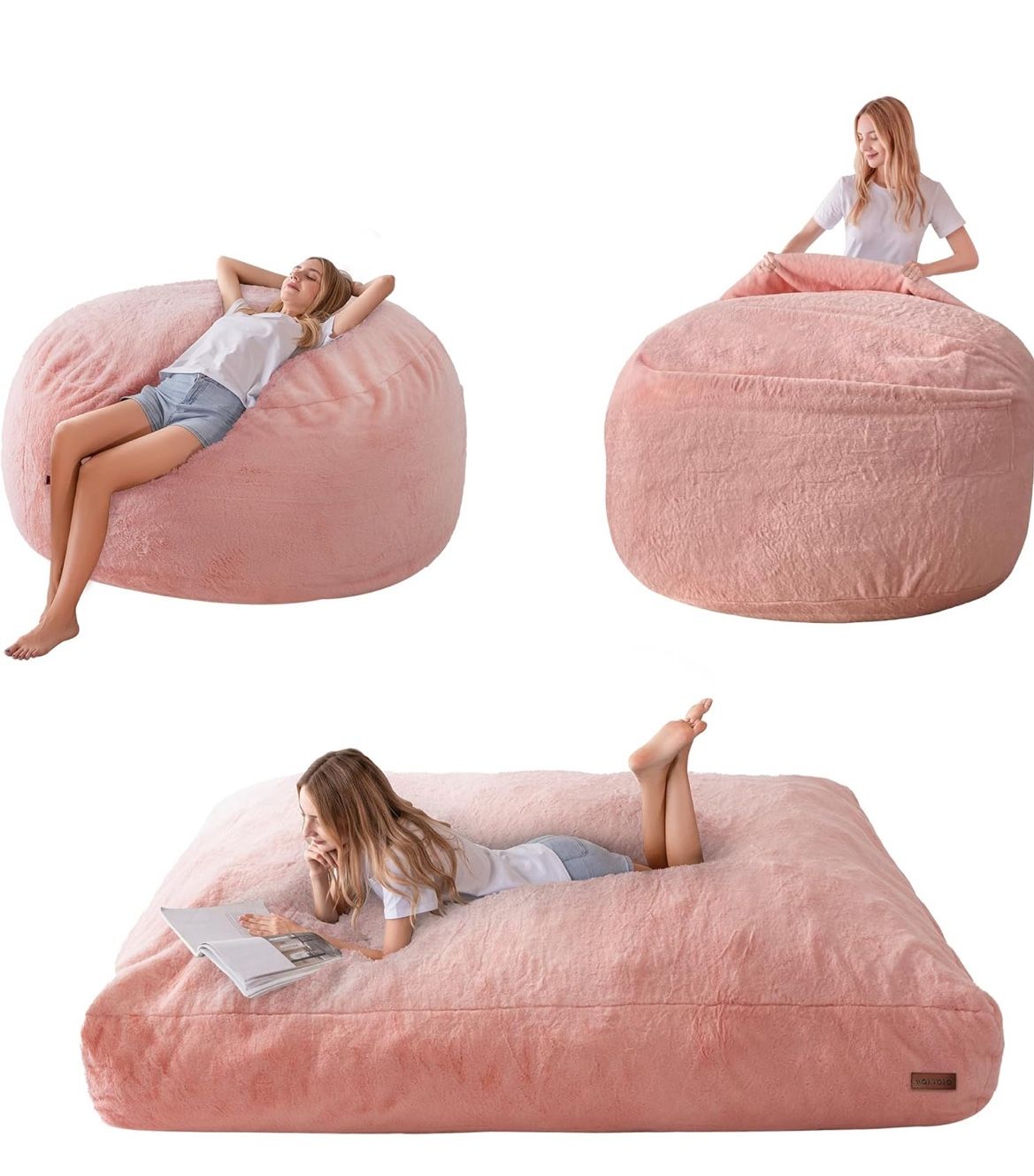 Giant Full-Size Bean Bag Chair Bed (MAXYOYO) - Great Condition