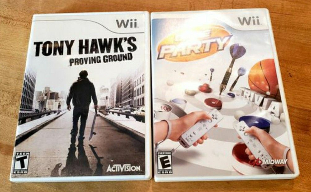 Nintendo Wii games Hawk's Proving Ground + Game Party