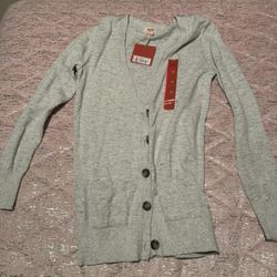 Nwt Womens Xs Boyfriend Cardigan Grey Mossimo