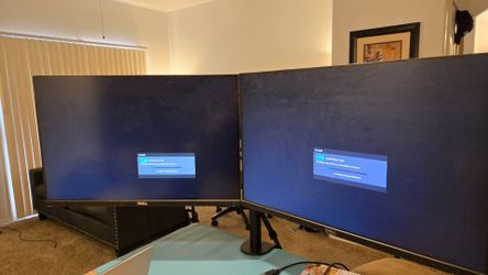 Dual dell 24" monitors with stand