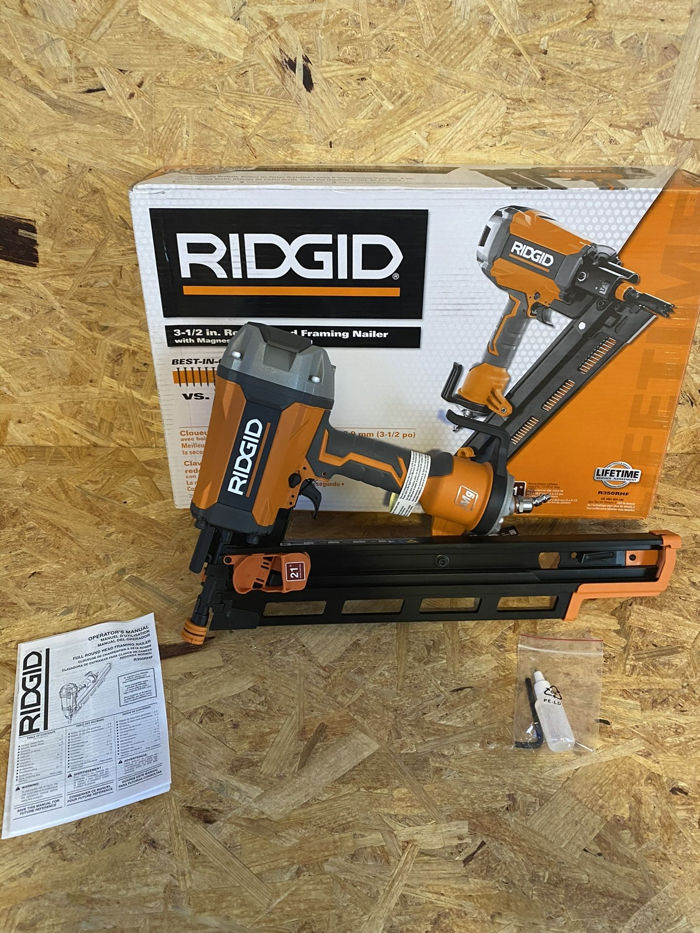 Ridgid Framing Nailer 21°