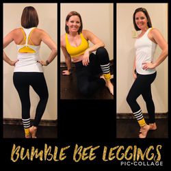 Zyia bumble bee yoga pants brand new in package! for Sale in