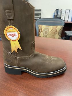 Nuevas Botas De Piel Punta Cuadrada Marca Establo