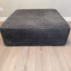 51x51” Oversized Charcoal Gray Chenille Sofa Ottoman-Jackson Furniture Mammoth Cocktail Ottoman