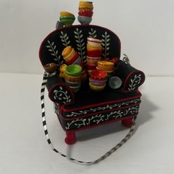 Mary Englebreit Chair Of Bowles Christmas Ornament Vintage