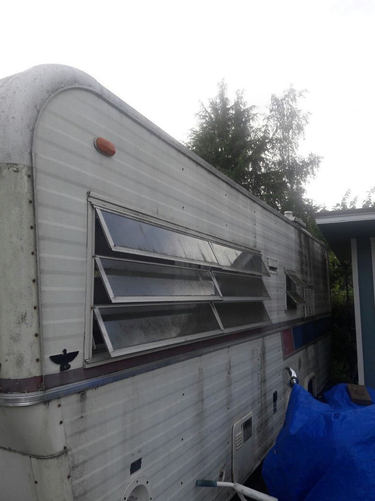 Travel trailer for project. I wanted to remodel from top to bottom but decided to buy another one since I do not have the time for it.