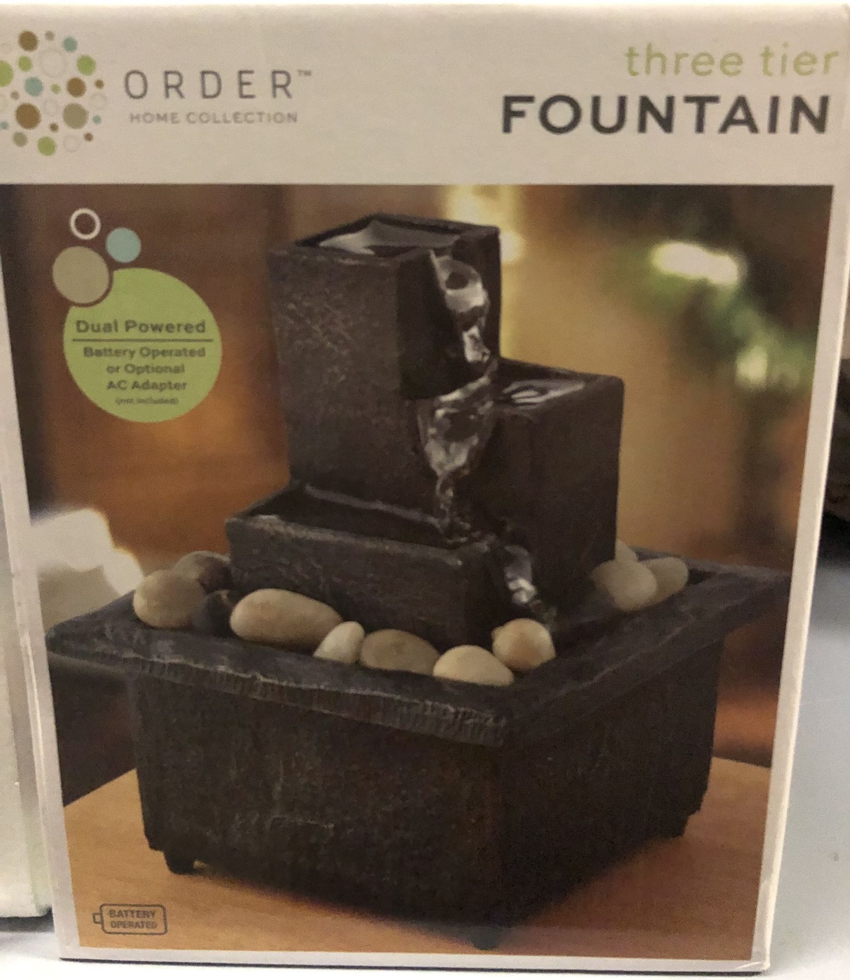 Order Home Collection 3-Tier Stone Water Fountain