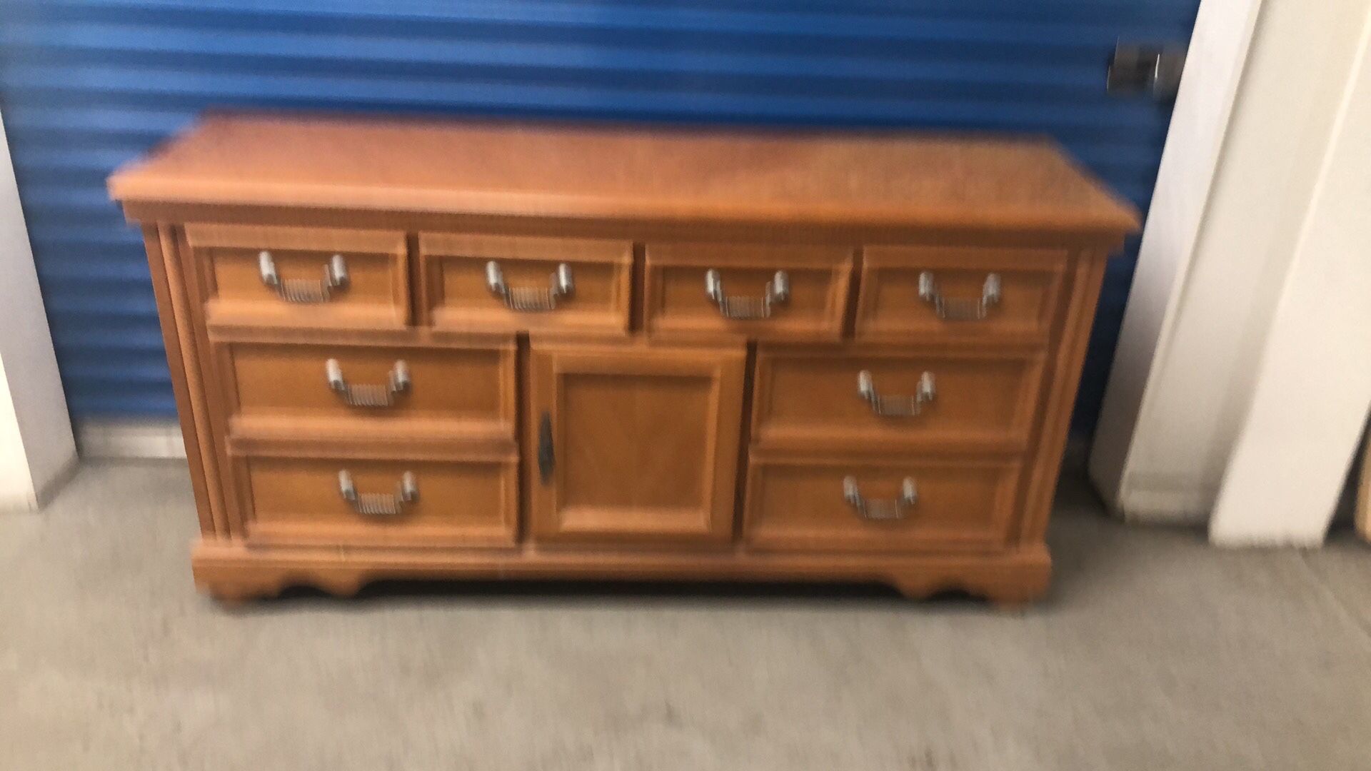 66”wx18”dx33”h Wooden Good Condition Dresser Needs Little Work On The Light Top