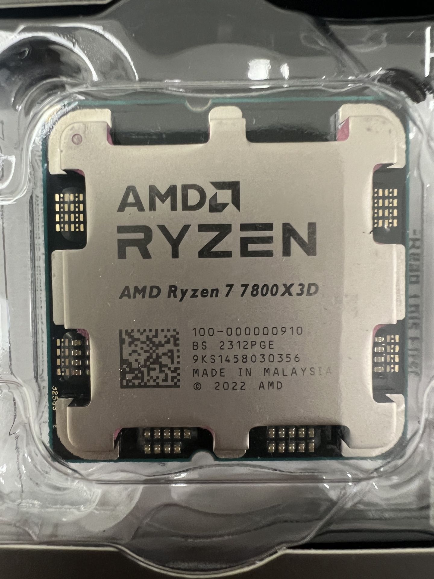 AMD Ryzen 7 7800X3D CPU - 4.2Ghz - 5Ghz Boost - 8 Cores 16 Threads