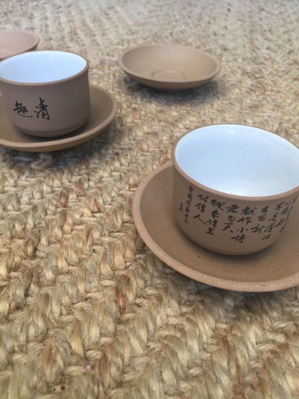 Sake set in high quality with saucers