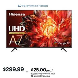 50" Hisense 2023 Smart TV 