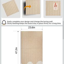 24 x 47 inch Tack-Cork Boards for Walls