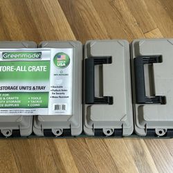 Greenmade Store Crate 4 Storage Units and Tray