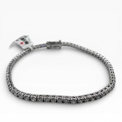 14k White Gold 3.50 Carat Tennis 7.00" Bracelet. (New)