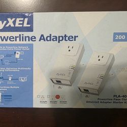 ZyXEL PLA-407 Powerline Ethernet Adapter Starter Kit (200 Mbps)