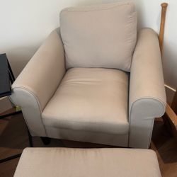 IKEA Chair And Ottoman 