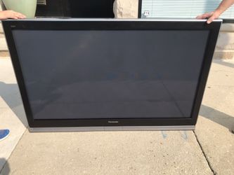 Panasonic TV, 36” tall, 55” long.
