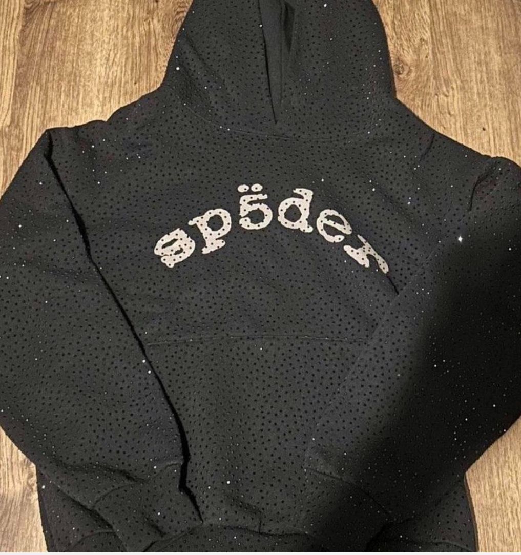Black Vvs Sp5der Hoodie
