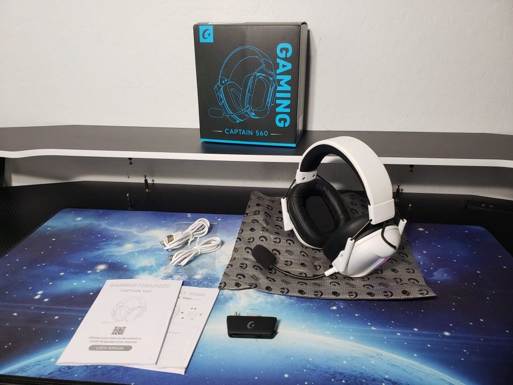 New RYR Wireless Gaming Headset for Xbox Series X|S, Xbox One, PC, PS5/4, Mac, Mobile, Switch, 3D Surround Sound, Bluetooth 5.3, 60H Battery, Gaming H