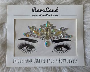 Raveland brand unique handcrafted face jewels feat crystal gems on self adhesive backing
