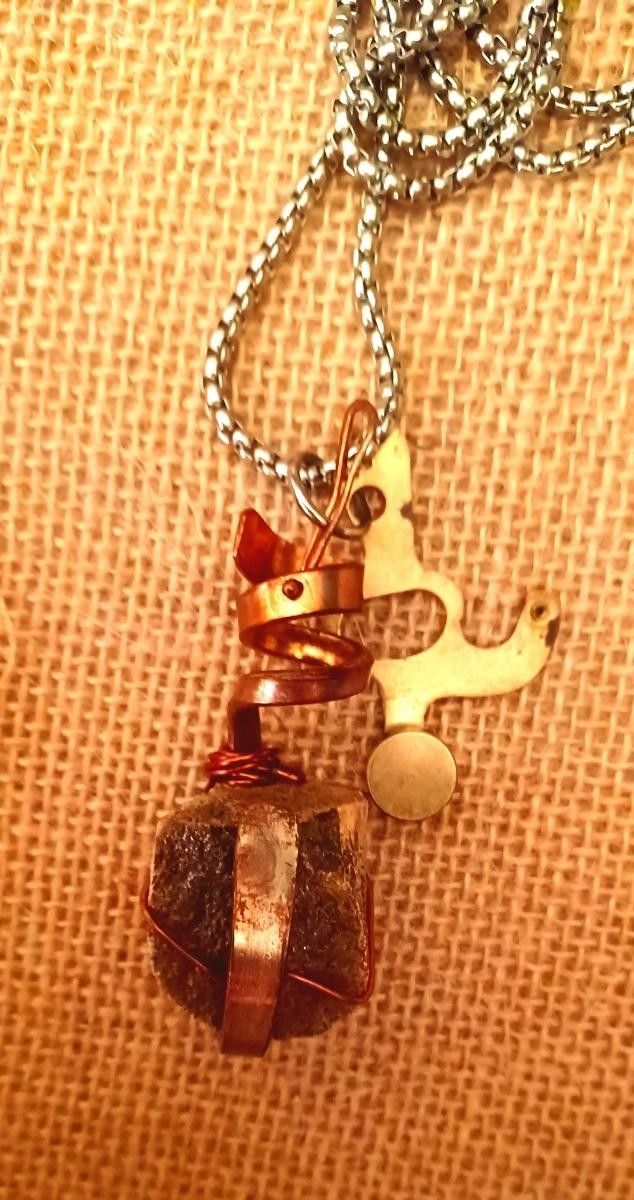 NEW ONE OF A KIND FOSSIL JEWELRY RAPTOR OSTRICH GASTORNIC NECKLACES!