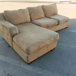 2 Piece Olive Sectional Sofa Couch-DELIVERY AVAILABLE 