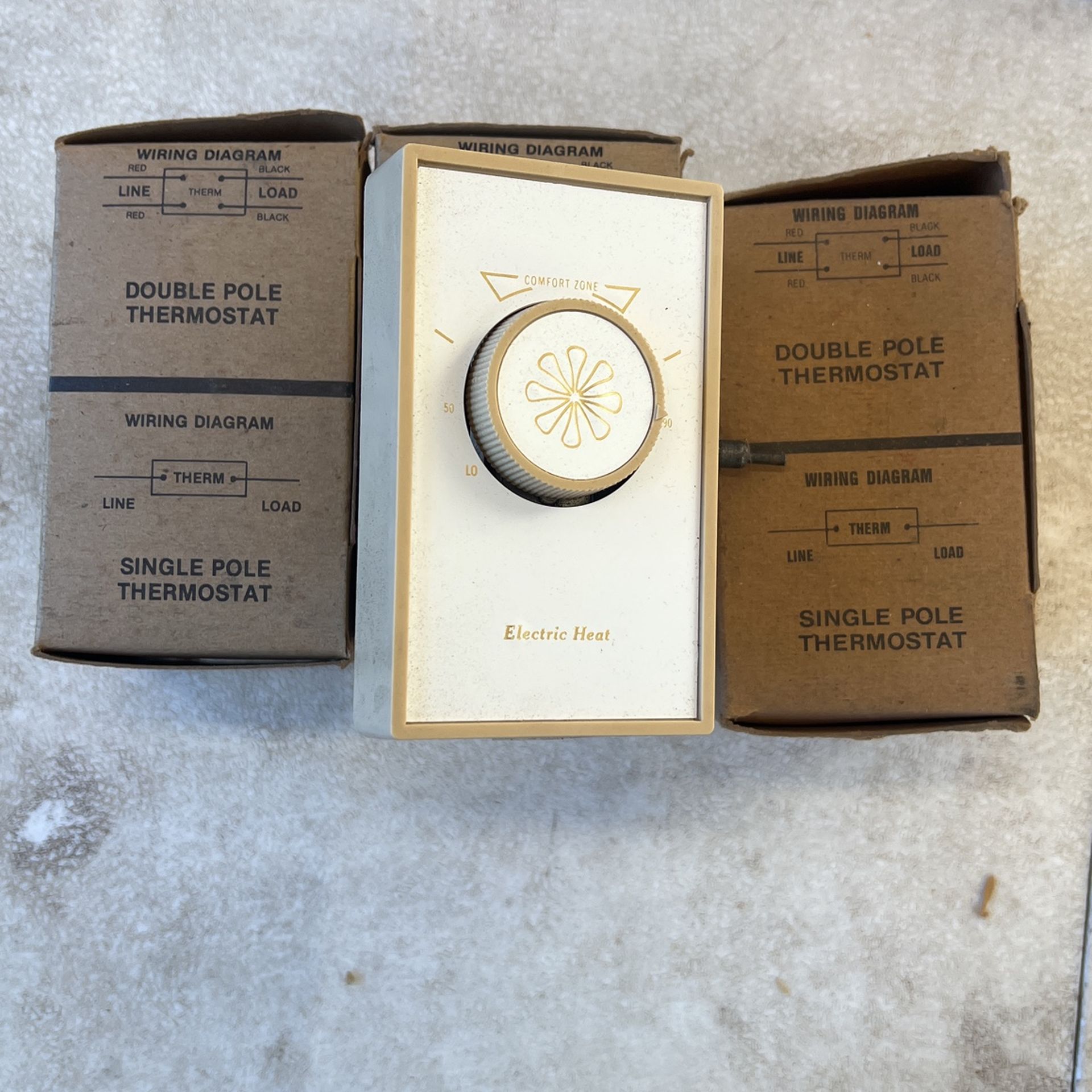 (3) Vintage Thermostats