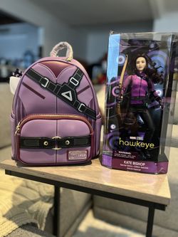 Loungefly Hawkeye Kate Bishop Cosplay Mini Backpack and Special Edition Doll!
