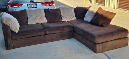 Lightly used chocolate colored very comfy Sectional