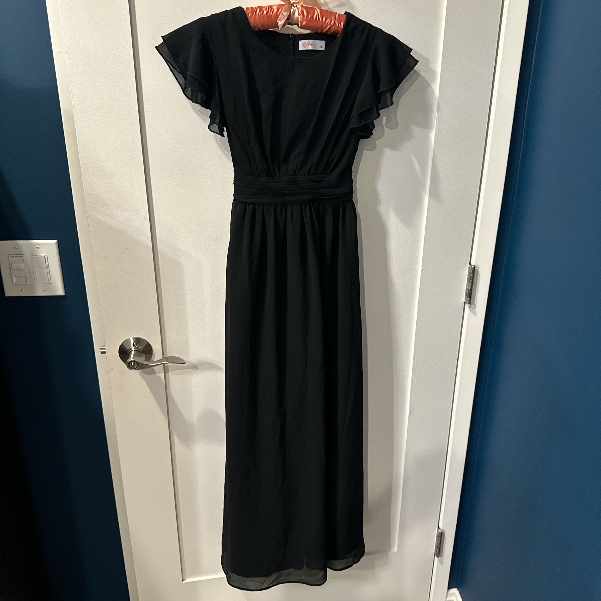Girls Black Maxi Dress/ Choir Dress