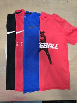 Boys Dri-fit Nike Shirts & Baseball Size 10/12