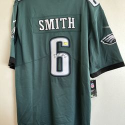 DEVONTA SMITH SIGNED PHILADELPHIA EAGLES AUTOGRAPHED NIKE JERSEY w/COA   L   773