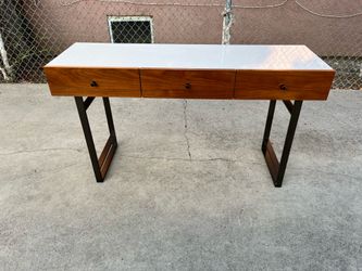 Four Hands Ducker Mid Century Modern Entryway Console Table Desk