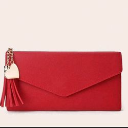 Long Envelope Design Purse/Wallet With Heart Charm