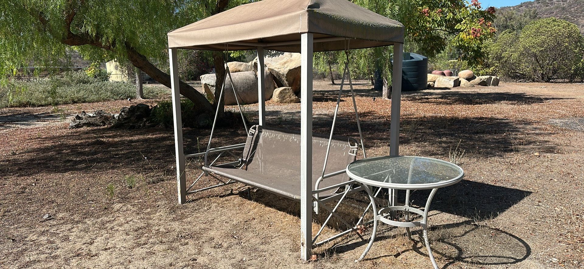 Free Patio Swing And Matching Table