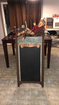 Vintage “catch of the day”restaurant  menu chalkboard