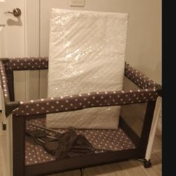 Infant Playpen And Mattress Like New