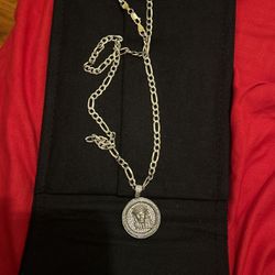 24” Silver Chain With Charm 