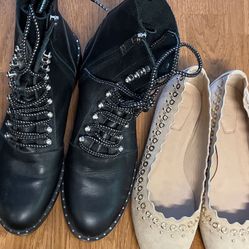 Women’s Shoes: Chloe Flats, Zara Combat Boots