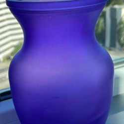 Light purple frosted large glass vase 7 Inches Flower Vase Bouquet Vase