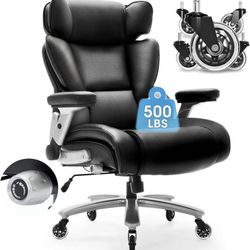 Big and Tall Office Chair 500lbs with Adjustable Lumbar Support