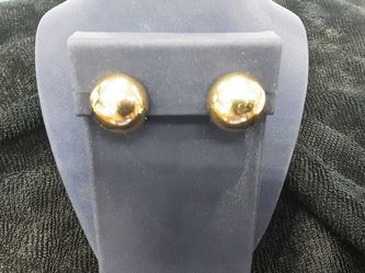 Gold Ball Earrings - Yellow Gold 14k (.585) 5.9 grams