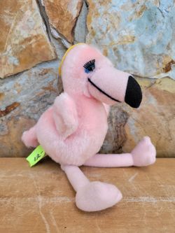Baby Blue Eyed Soft Pink Flamingo Plush