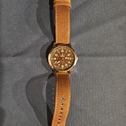 Rockland Wrist Men's Watch Brown Dial With Fabric Band 
