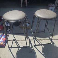 Leather Top Stools 