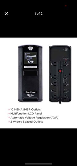 CyberPower LX1500GAVR Battery Backup UPS, 1500VA/ 900W, 120V, 10 Outlets,