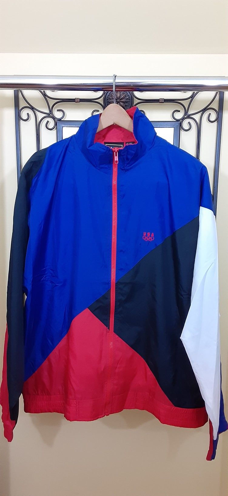 90'S USA OLYMPIC WINDBREAKER JACKET 