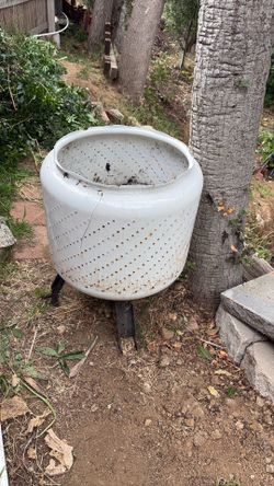 Fire pit - washer drum.