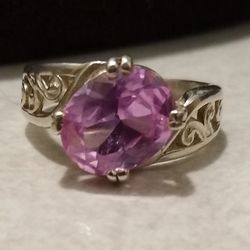 Gorgeous 🆕 Genuine Pink Sapphire Ring 💍 SIZE 5.25! 💕