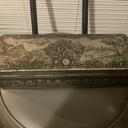 Vintage Rectangular Metal Storage Box
